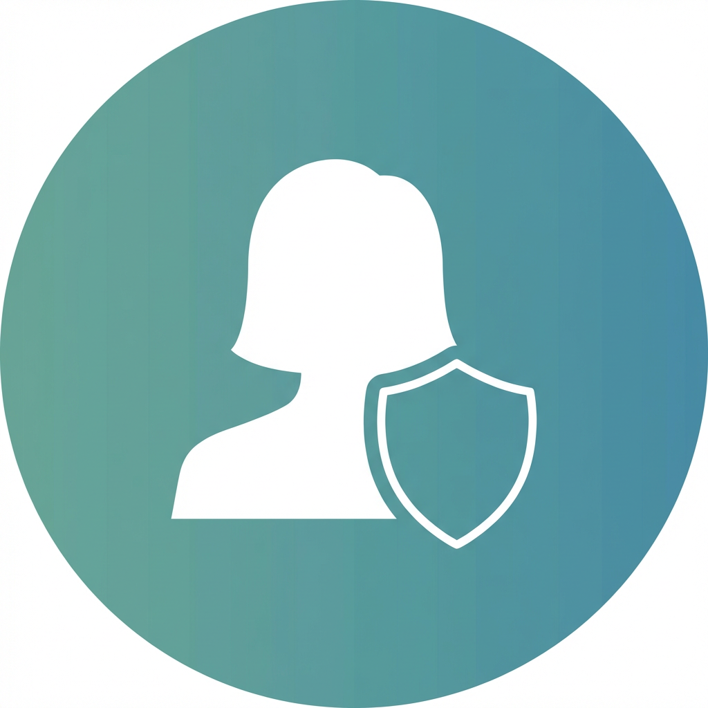 Woman with shield — your health, protected